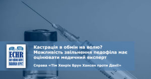 рішення ЄСПЛ у справі «Тім Хенрік Брун Хансен проти Данії» (заява № 51072/15)