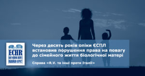 рішення ЄСПЛ у справі «R.V. та інші проти Італії» (№ 37748/13)