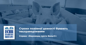 строк позовної давності. рішення ЄСПЛ у справі «Вермеерш проти Бельгії»
