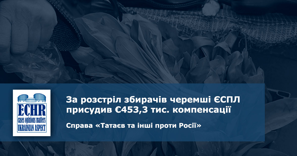 рішення ЄСПЛ у справі «Татаєв та інші проти Росії»